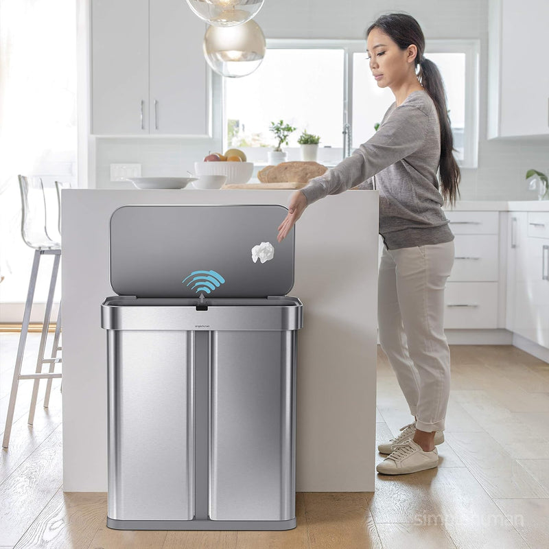 Lixeira Dupla Inteligente com Comando de Voz e Sensor – SimpleClean