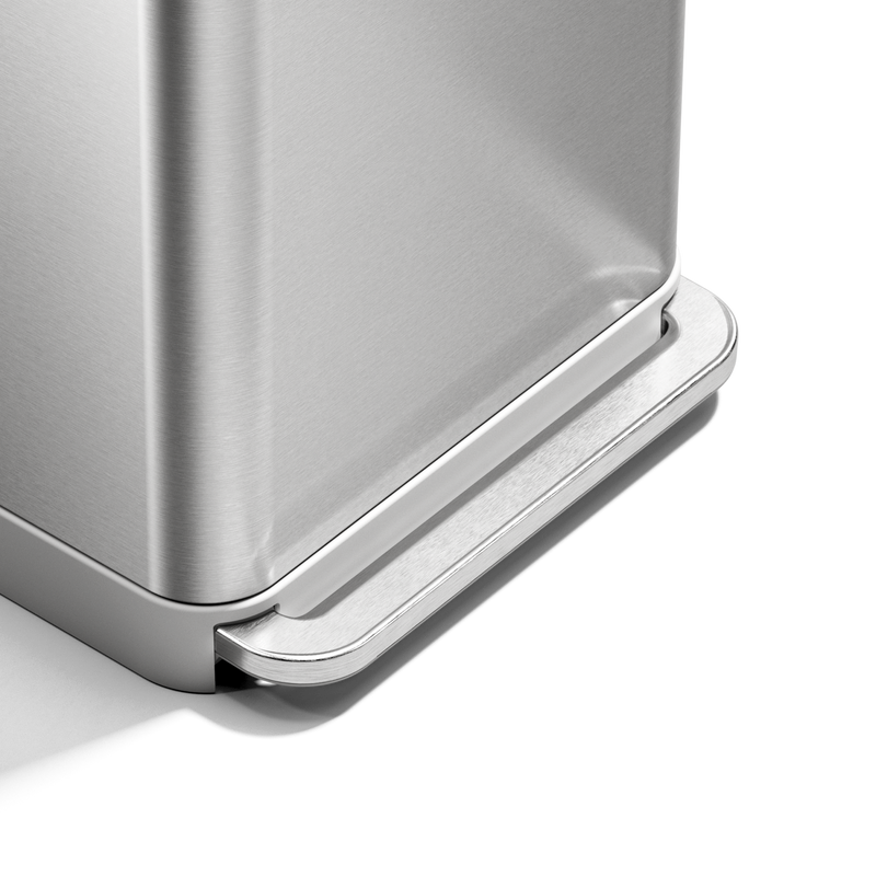 Lixeira Retangular com Pedal e Bolso para Saco – SimpleClean